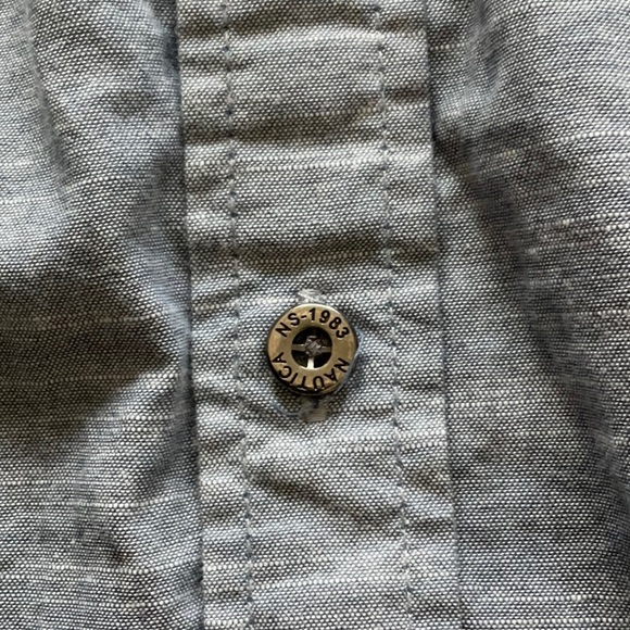 Nautica boys shirt sleeve button shirt small cotton - Picture 3 of 5